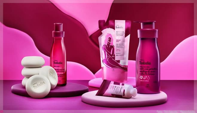 A linha Natura Todo Dia é uma coleção de produtos de cuidados pessoais