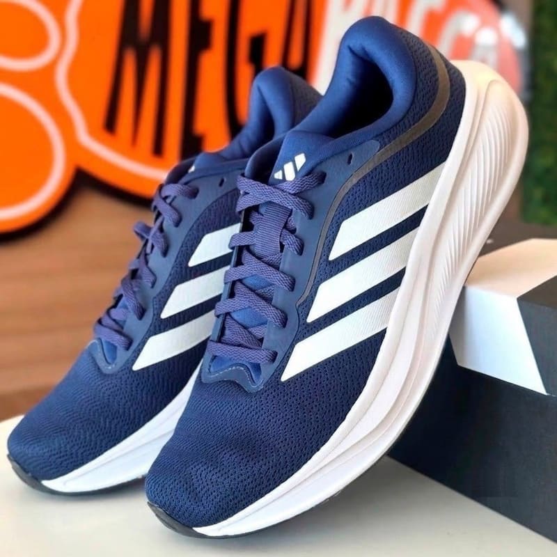 Tenis Adidas Response Runner 2 Marinho Branco