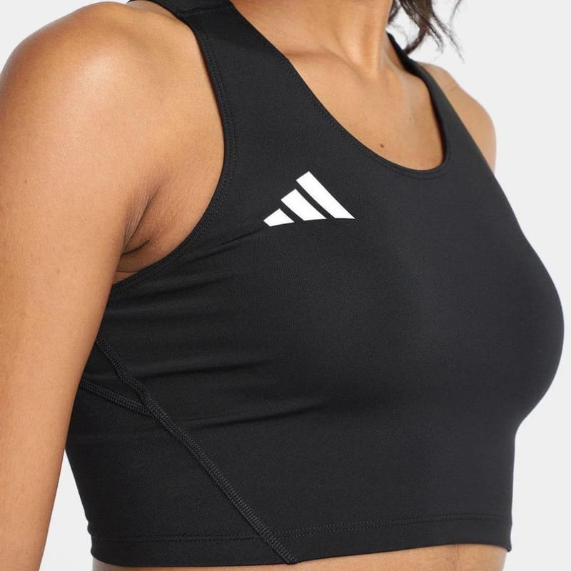 Top Cropped Adidas Adizero Feminino Preto