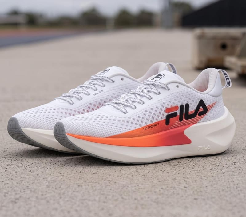Tenis Fila Speedzone 2 Feminino Branco Laranja
