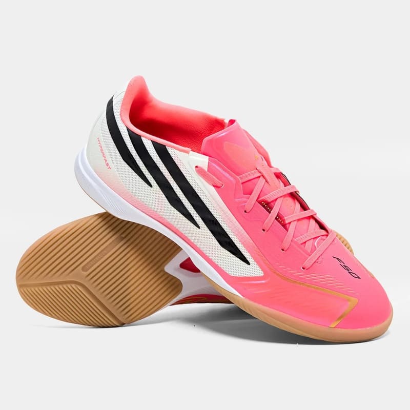 Chuteira Futsal Adidas F50 Hyperfast Pro Copa Do Mundo Pink Preto FBA 8685 492 41