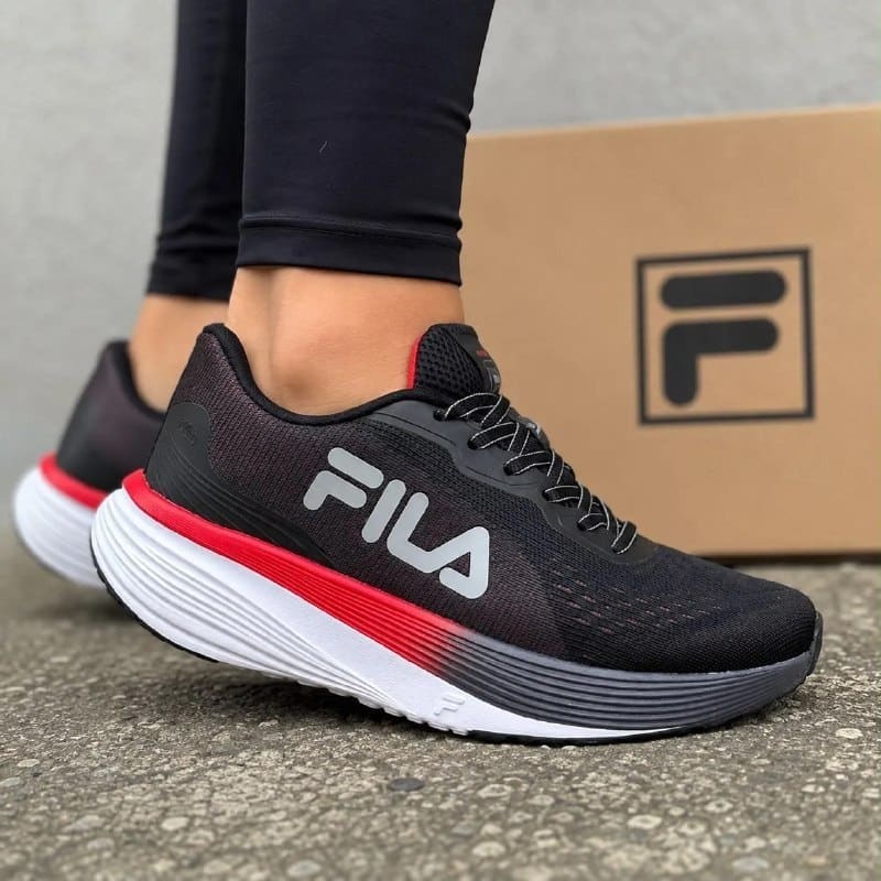 Tenis Fila Agile Feminino Preto Cinza SFK 07EF 172 38