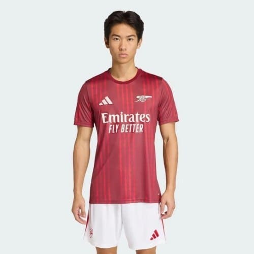 Camisa Arsenal Pre Jogo Adidas 2526 Vermelha Vermelho