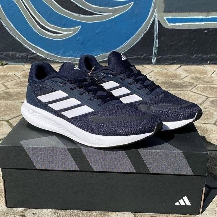 Tenis Adidas Runfalcon 5 Masculino Marinho Branco