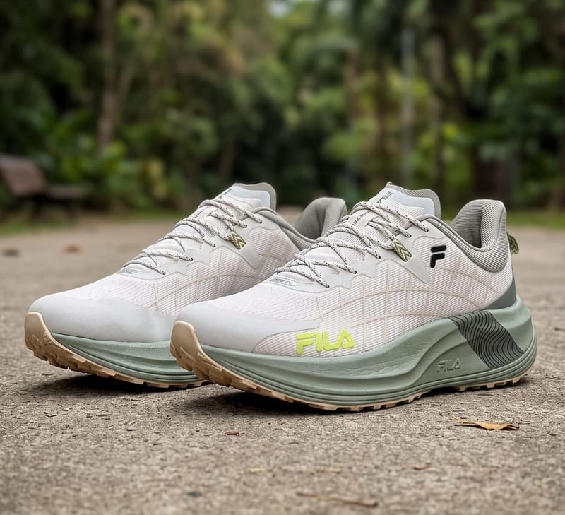 Tenis Fila Racer Skytrail Masculino Creme Verde