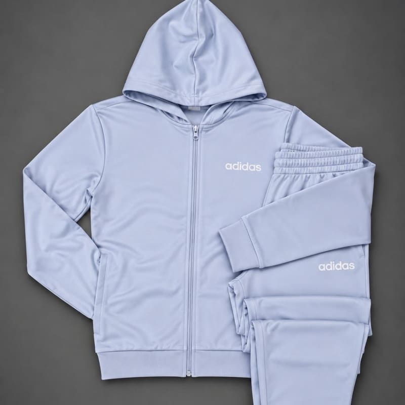Conjunto Agasalho Adidas Linear Ts Feminino Cinza
