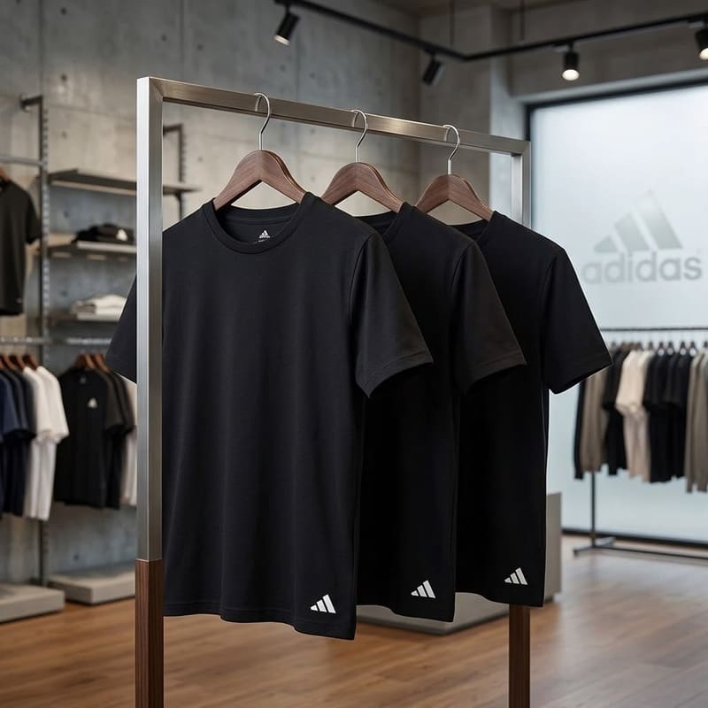 Kit Camiseta Adidas C3 Pecas Masculino Preto