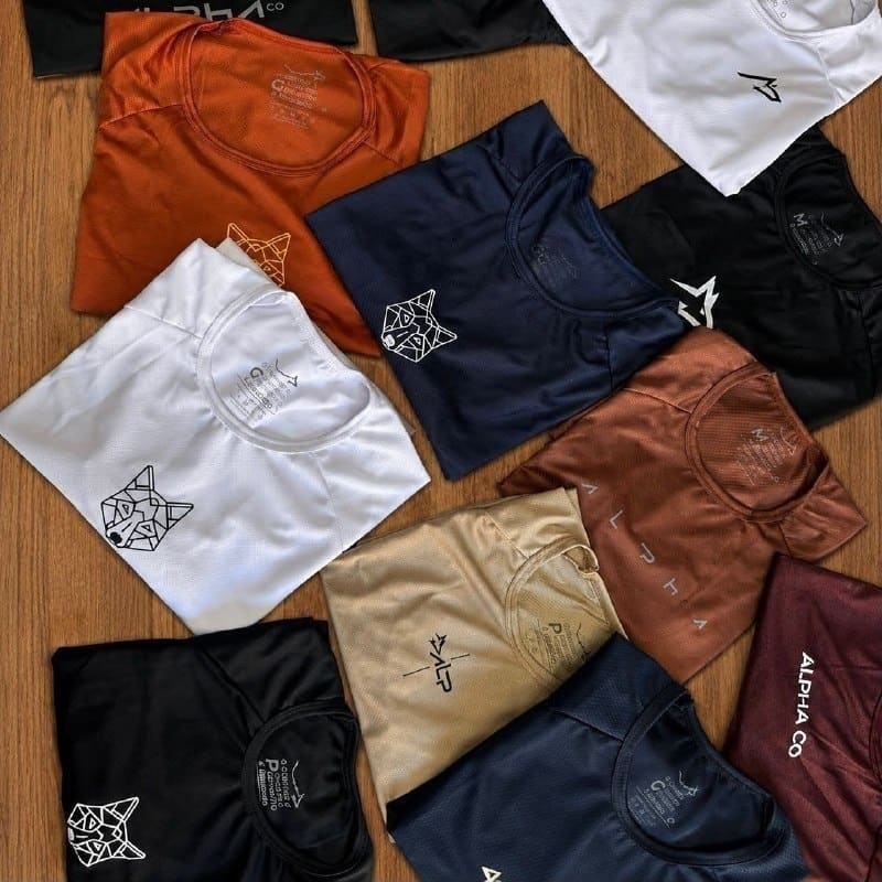 Kit 6 Camisetas Mais Vendidas Treino Alpha Personalizacao