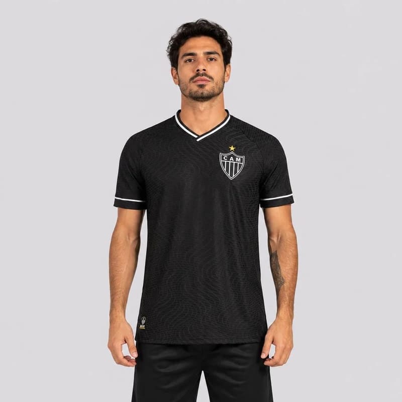 Camisa Atletico Mineiro Escudo Preta