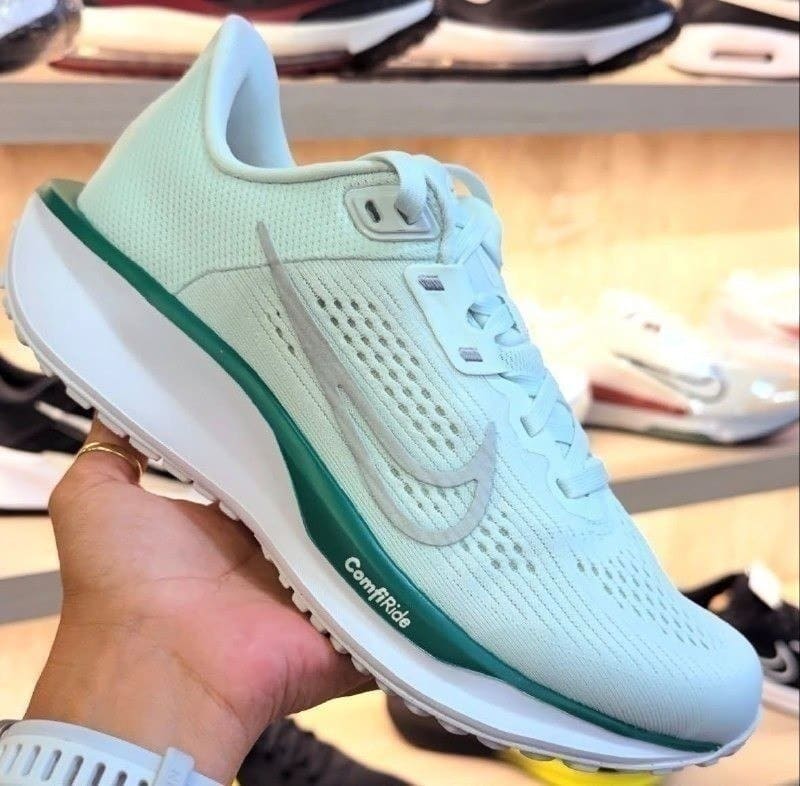 Tenis Nike Quest 6 Feminino Verde Claro Cinza