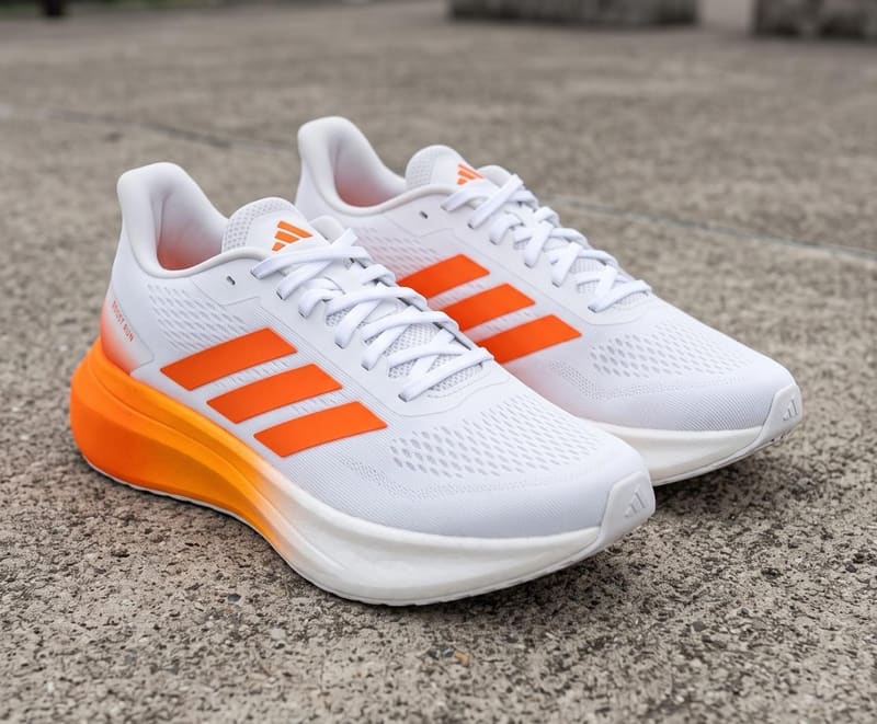 Tenis Adidas Boost Run Branco Laranja
