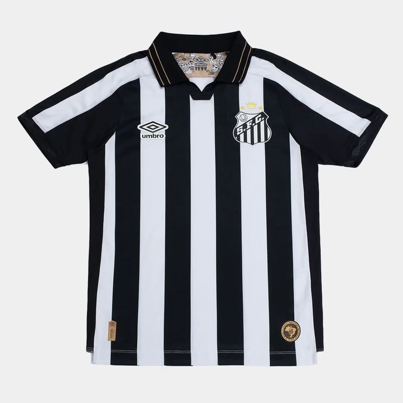 Camisa Santos Ii 2627 Sn Jogador Umbro Masculina Preto Branco SID 0113 026 03