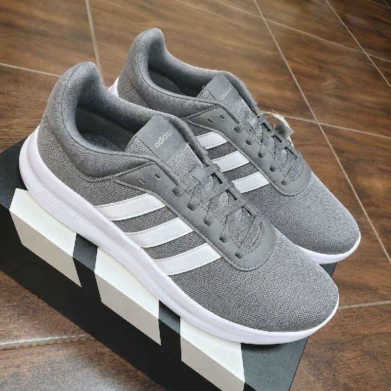 Tenis Adidas Lite Racer Masculino Cinza Branco FBA 8333 226 44