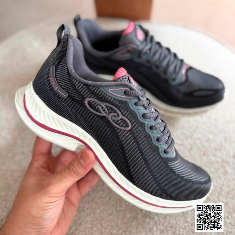 Tenis Olympikus Apolis Feminino Chumbo Rosa